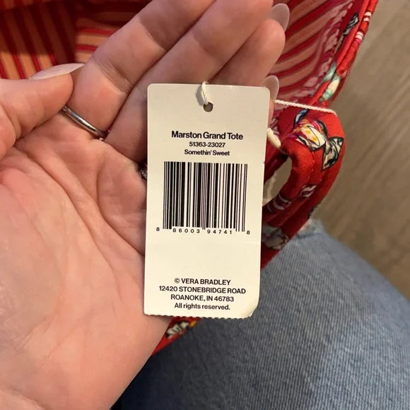 Vera Bradley Red tote bag - Picture 2 of 3